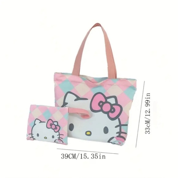 Sanrio Hello Kitty Pink and Blue Tote Bag Set - Picture 5 of 5